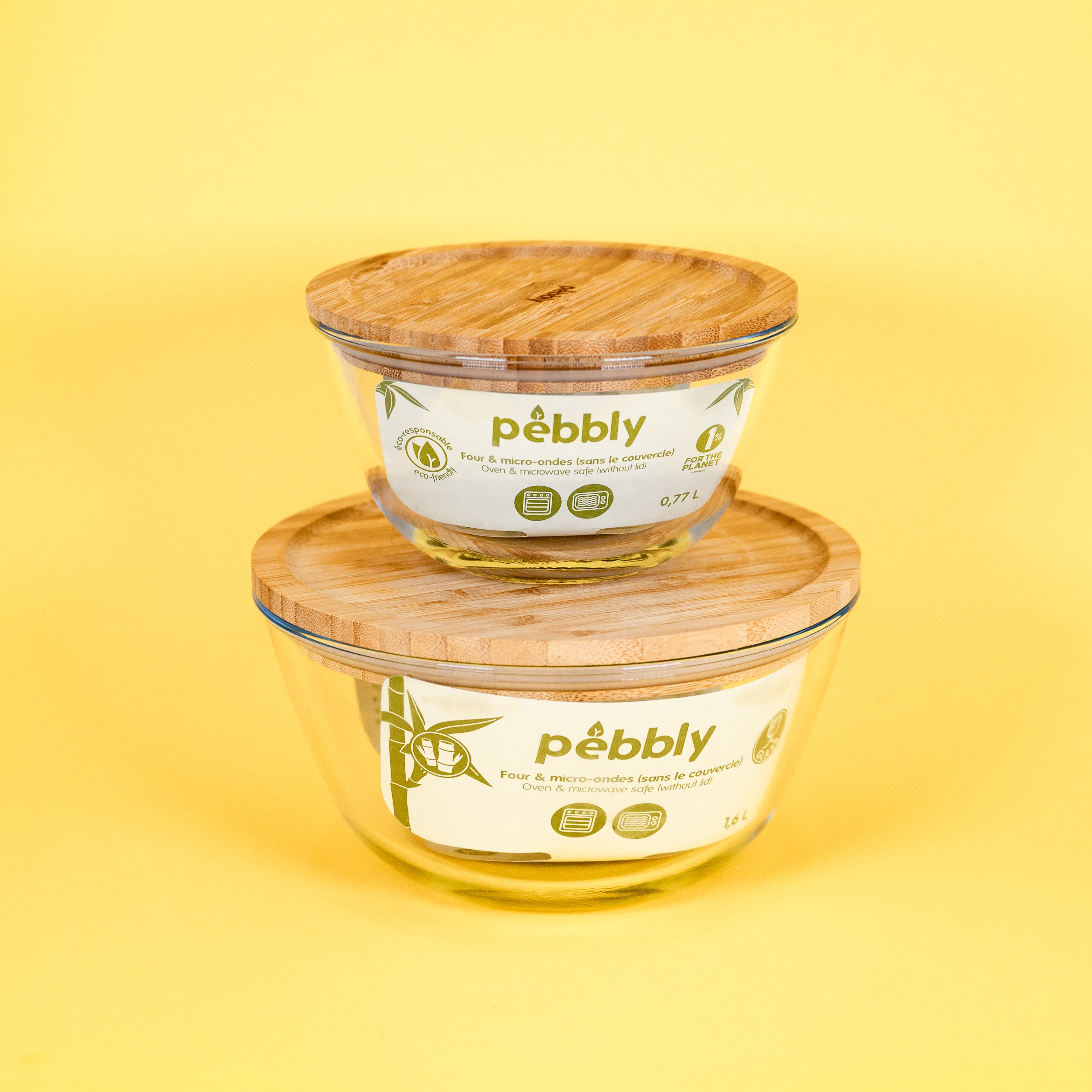 Pebbly Glass Food Containers