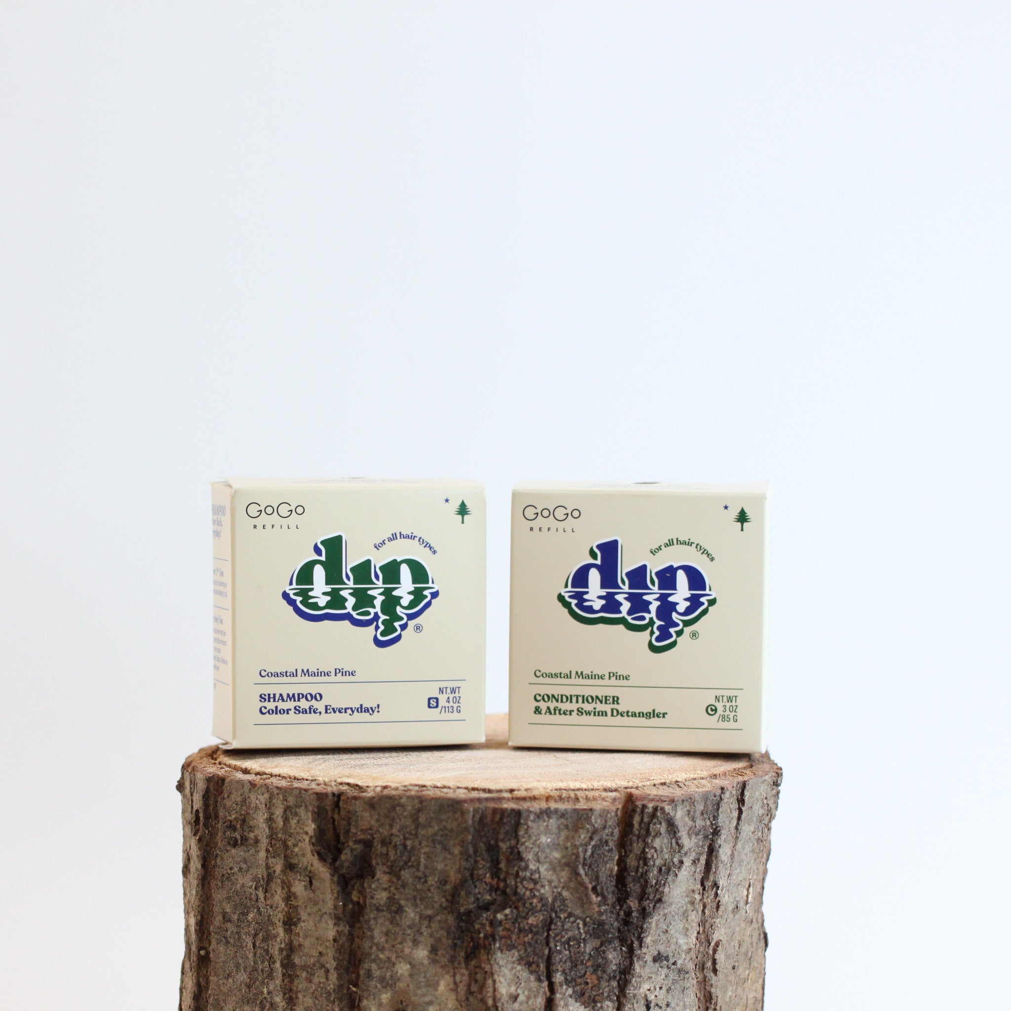 Dip x GoGo Exclusive Coastal Maine Pine Shampoo & Conditioner Bars
