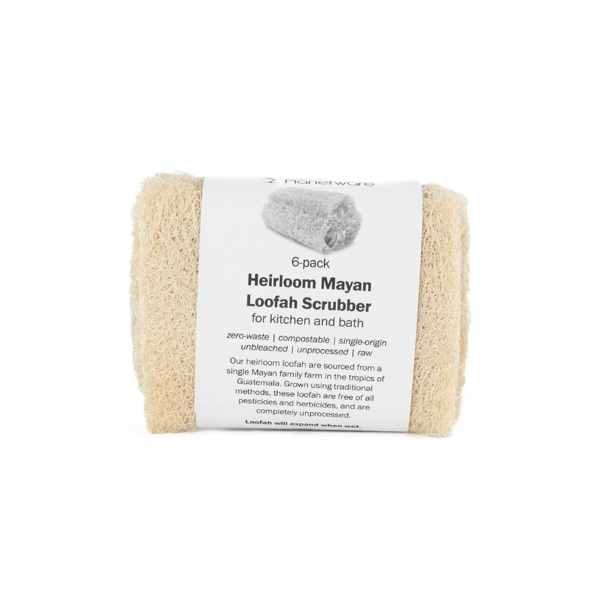Brush with Bamboo Loofah Scrubbers