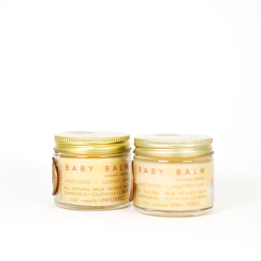 Two jars of baby balm